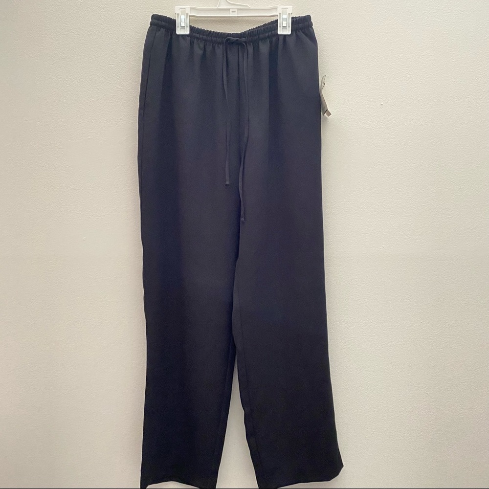NWT Cottagecore Grannycore Black Granny Pants Drawstring Size Med Petite